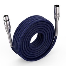 XLR Cable 150ft, Multi-Color Heavy Duty Nylon Braided XLR Male to Female, Mic...