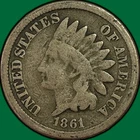 1861 Indian Head Cent Good G Coin #38375