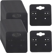 100 Pcs Earring Display Holder Cards, 2 Inch Black Hanging Cards,... 