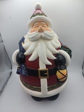 DECORATIVE SANTA FIGURINE Holiday Festive Christmas Decor Home Happy 11 x8