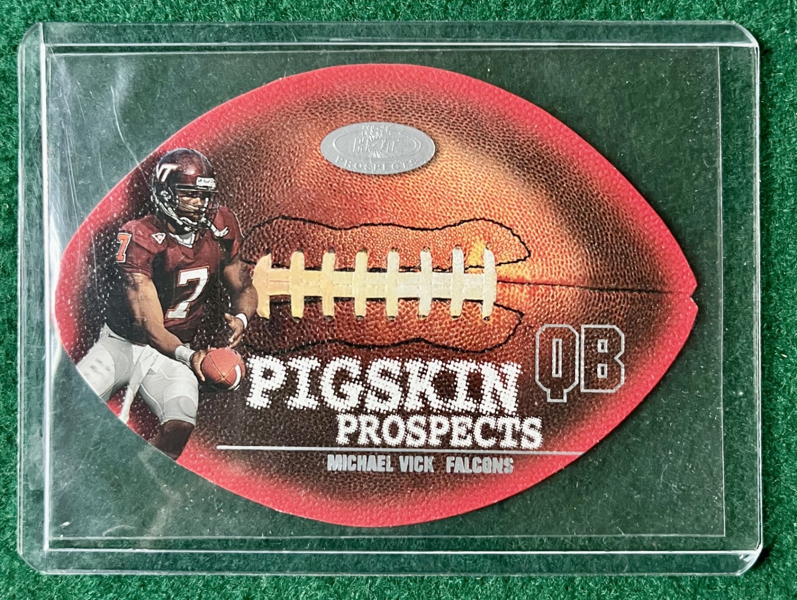 2001 Fleer Hot Prospects "Pigskin Prospects" RED--Michael Vick RC #15--Falcons