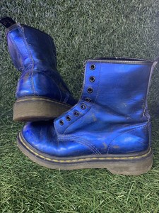 metallic blue dr martens