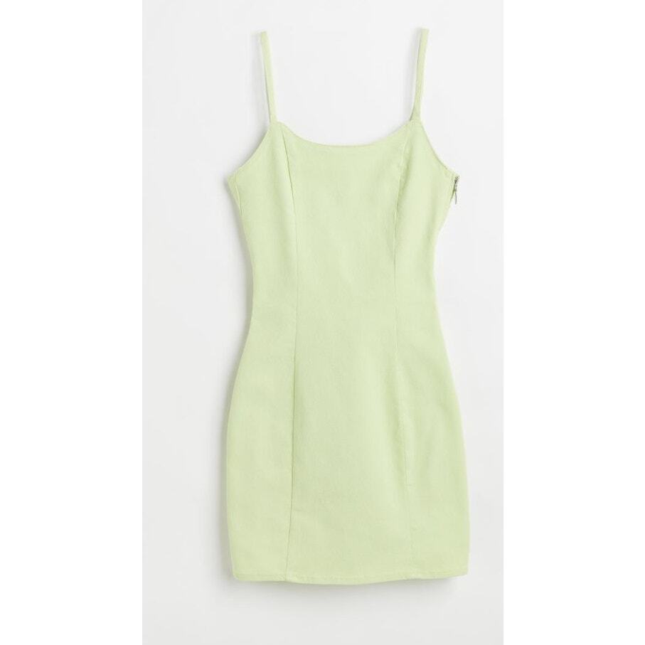 H&M Lime Light Green Mini Dress, Size XS NWT | eBay
