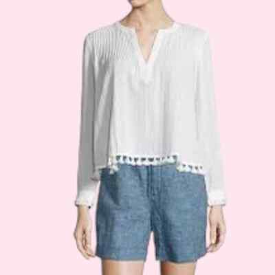 Derek Lam 10 Crosby Pintuck Tassel Trim Top 4 EUC | eBay