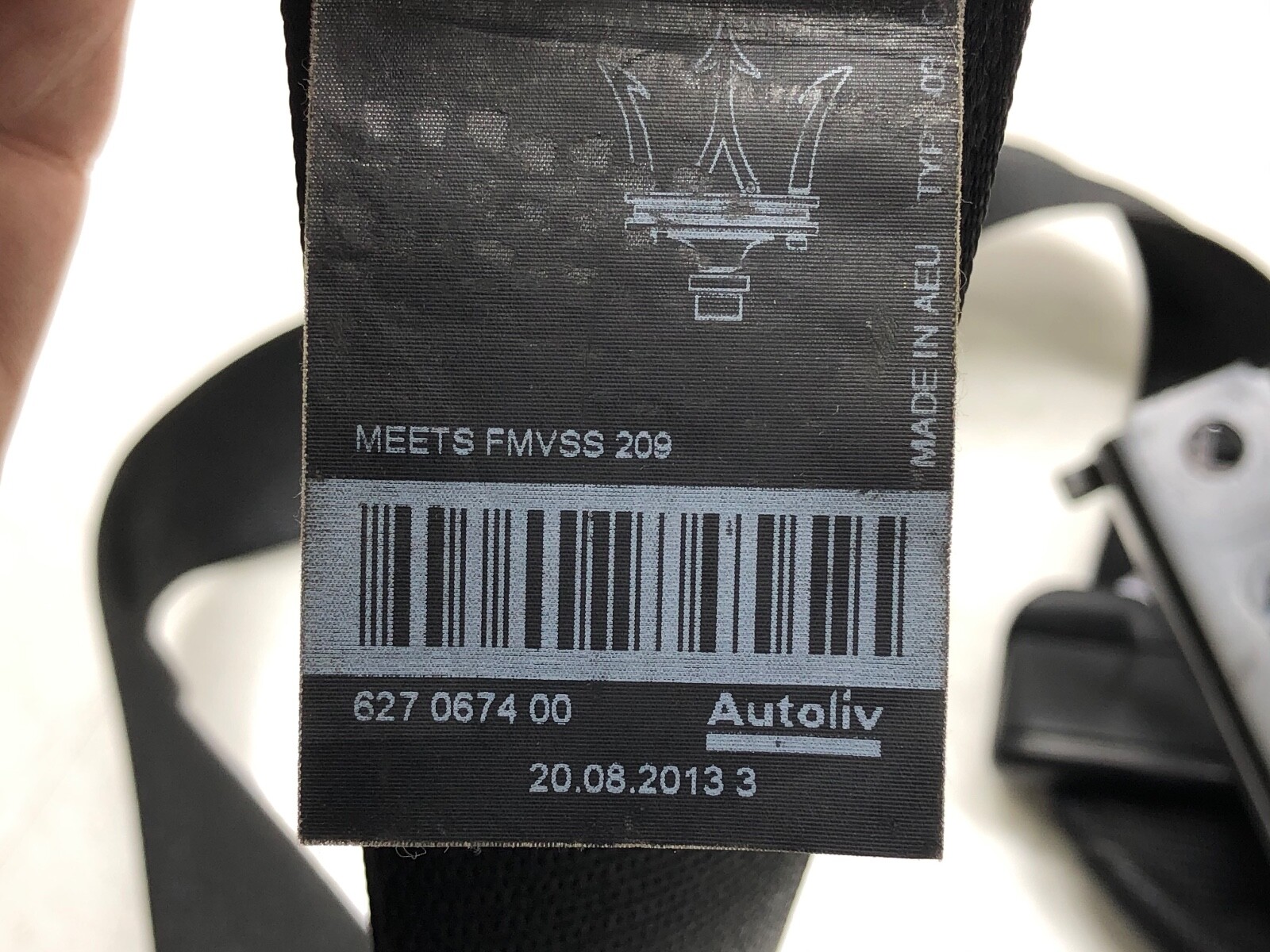 2014-2019 MASERATI GHIBLI LEFT DRIVER FRONT SEATBELT RETRACTOR OEM.