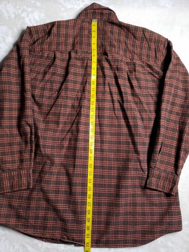 Woolrich Men's Long Sleeve Cotton Flannel Shirt Persimmon Plaid Size Large - Picture 9 of 10