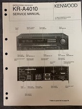 Kenwood KR-A4010 Service Manual Original w/Schematics, Diagrams, Part List 