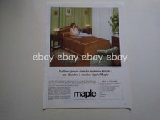 Maple bedroom furniture design ad clipping France 1960s 1970s