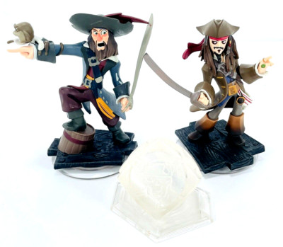 Disney Infinity Pirates Of The Caribbean Barbossa, Jack W/ Crystal- Set ...
