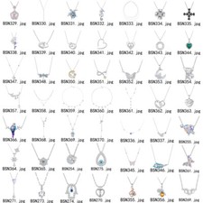 WOSTU 925 Sterling Silver Fashionable Love CZ Pendant Necklace Chain Women Gifts