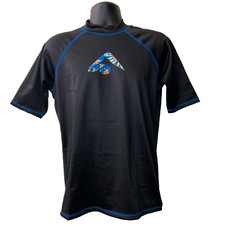 Kanu Shirt Mens Medium Mercury UPF 50 Short Sleeve Rashguard Style 7479 Navy