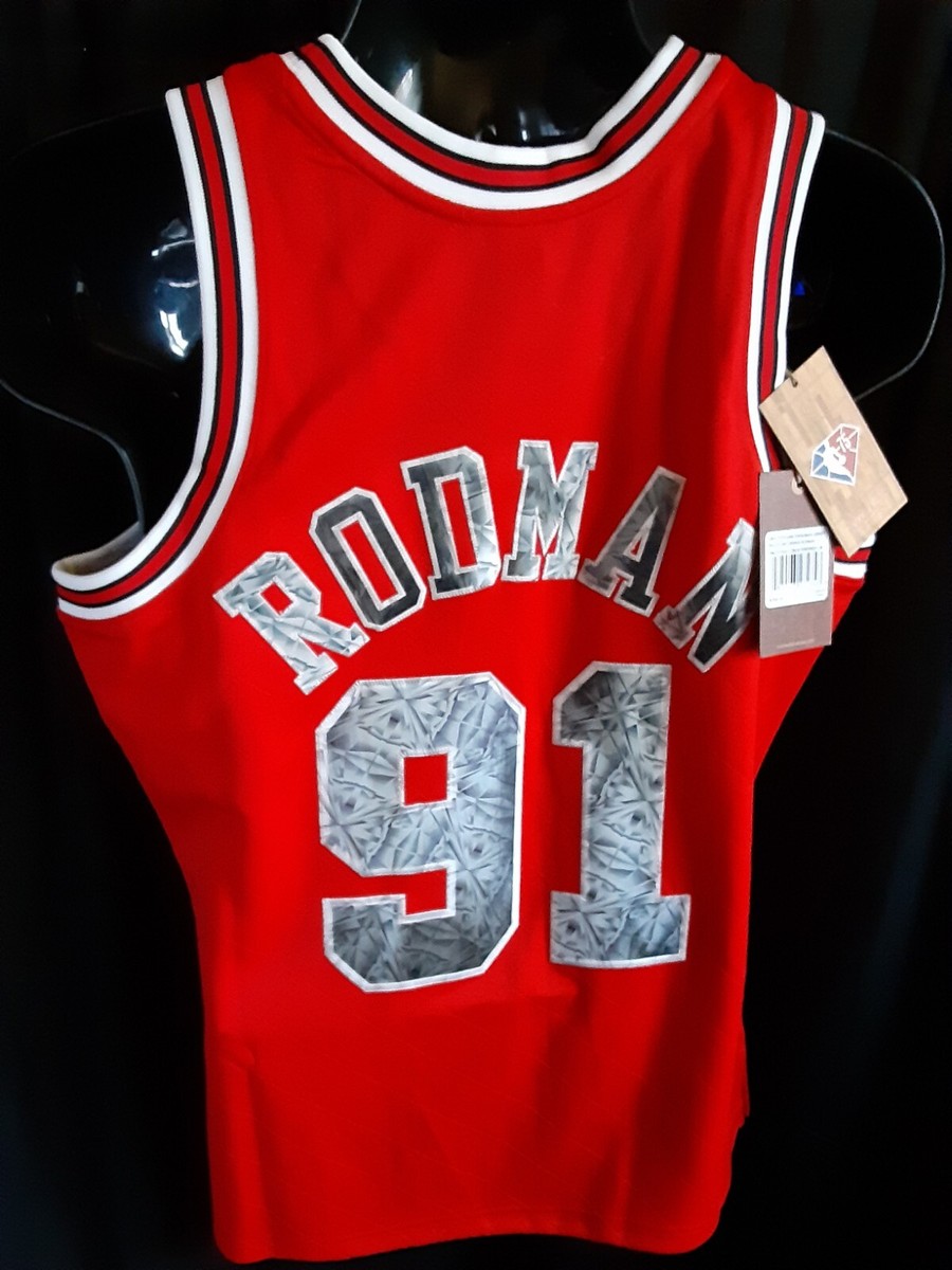 Chicago Bulls Rodman #91 Men's Mitchell Ness Swingman Jersey