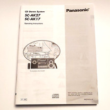 Panasonic SC-AK27 SC-AK17 Operating Instructions original manual for CD Stereo  			