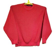 Greg Norman Shark Cotton Knit Pullover Sweater Orange Size XL EUC