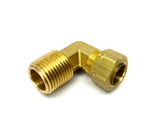 Parker 8MSEL8N-B Brass A-LOK Compression Elbow Fitting, 1/2" Tube OD, 1/2" NPT