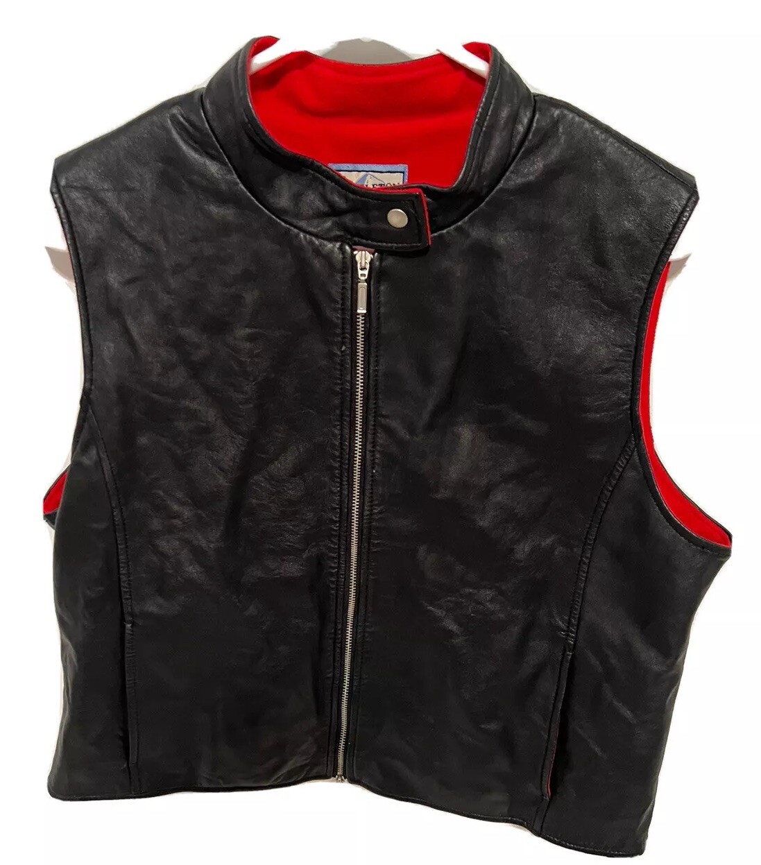 Pendleton Leather Vest Full Zip Lined Customized … - image 2