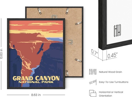 Vintage National Park Posters Set 4 Mountain Wall Art Frames for Travel Decor - Picture 5 of 9