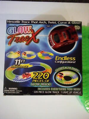 Glow Tracx 222 Piece Set With Light Up Car By Anker Play Speed Race Track