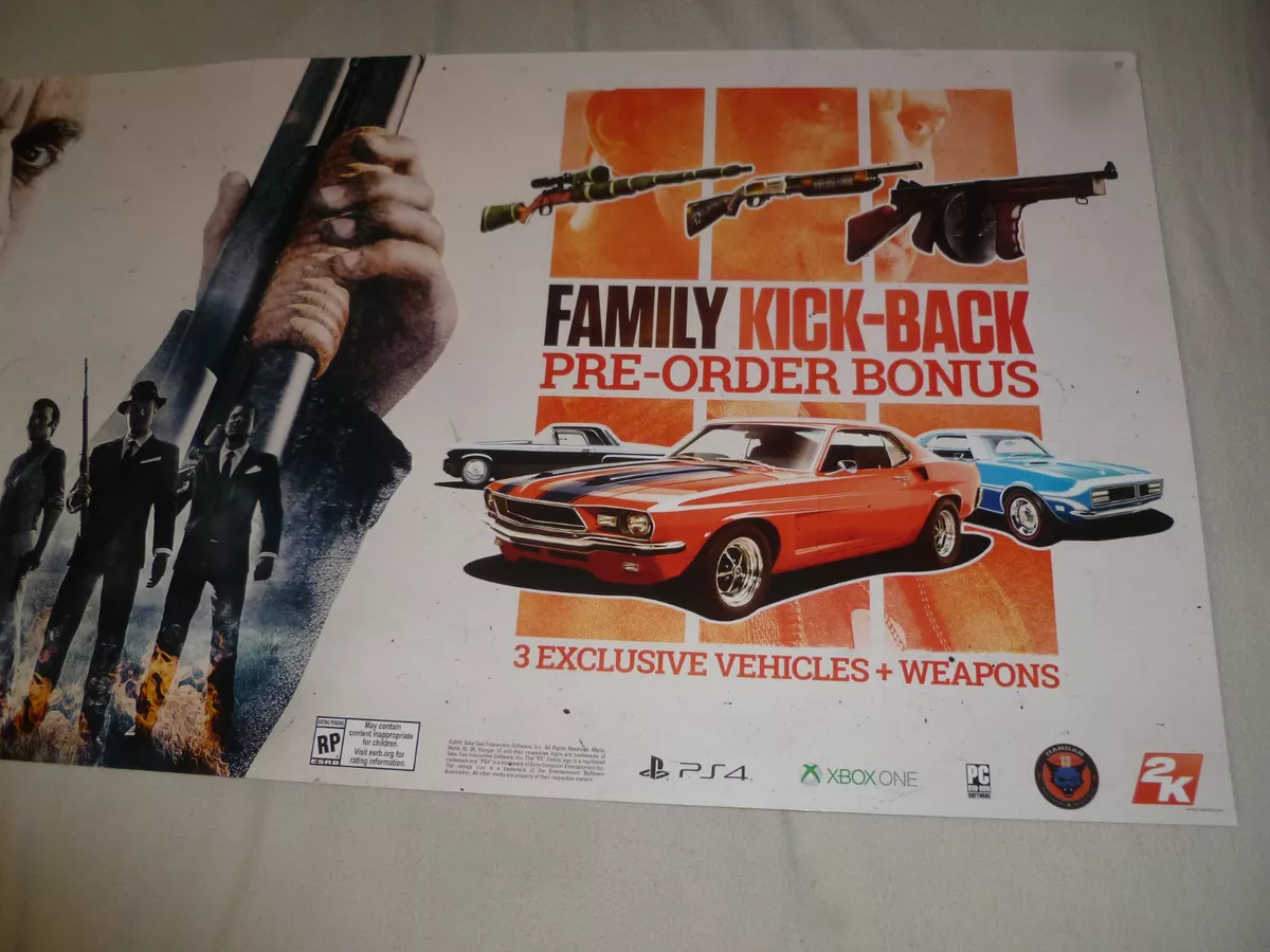 LARGE MAFIA III STORE PROMO SIGN BANNER PS4 XBOX ONE PC OCTOBER 7
