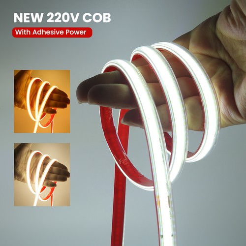 230V COB LED Streifen Stripe AN/AUS Lichtleiste Lichtband Licht Selbstklebend - Bild 4 von 15