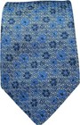 BISSE Necktie - Micro Fabric Men's Tie, Dark Blue Patterned Men's Tie
