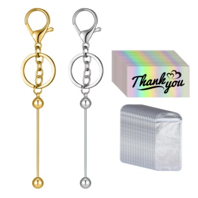 Customizable Beadable Keychain Bulk Foster Creativity Jewelry Designs
