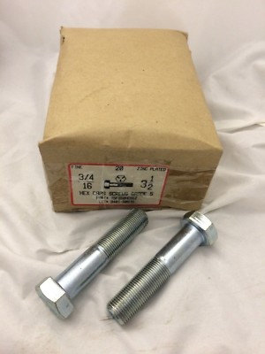 (box of 25)  3/4''-16 x 3 1/2'' Fine - Grade 5 Hex Cap Screws - Zinc Plated