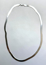 Sterling Silver 18 Herringbone Necklace Chain- Italy .925 5mm 16g.