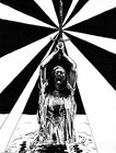 Ink illustration the Lady of the Lake Arthurian legend