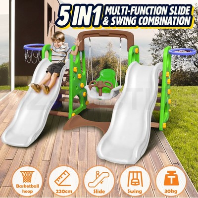 double toddler swing set