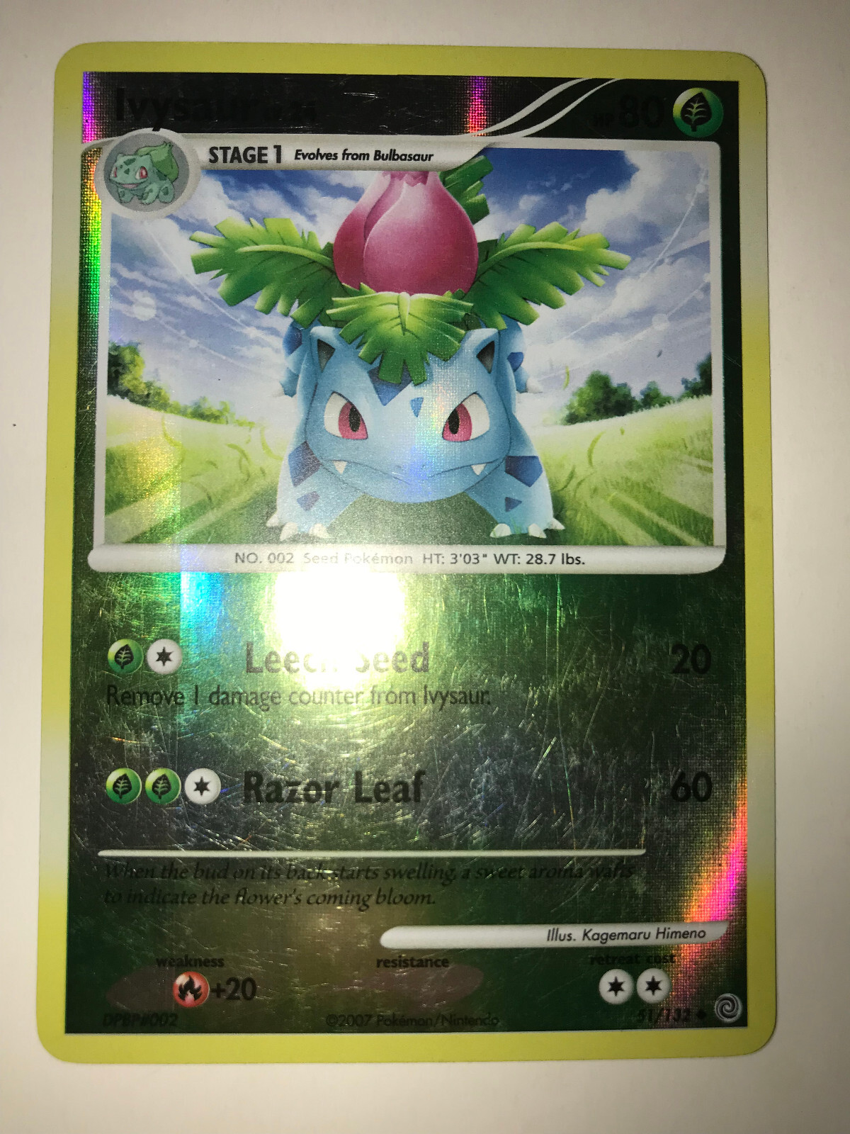 Ivysaur Secret Wonders Pokemon TCG Reverse Holo Card #51/132 NM