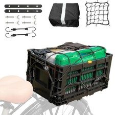 Bike Foldable Rear Basket, Rear Bicycle Cargo Rack, Ebike Storage Rear Basket