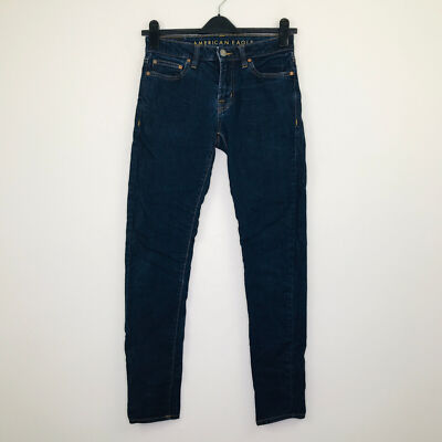 American Eagle Men's 29x32 Jeans Blue Dark Wash Skinny Flex Denim Low Rise AB