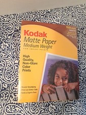 New Kodak Matte Paper Medium Weight 8 1/2 x 11in. 100 Sheets For Inkjet Printers