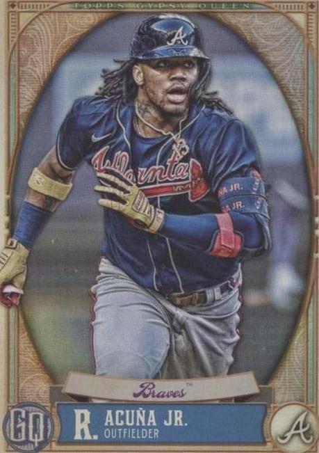 Acuna Script 2021 Topps Gypsy Queen - Ronald Acuña Jr. #277 Team Script Font Swap ...