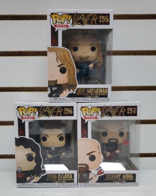 Funko POP Rocks Slayer Lot: Jeff Hanneman #155, Tom Araya #156 & Kerry King #157