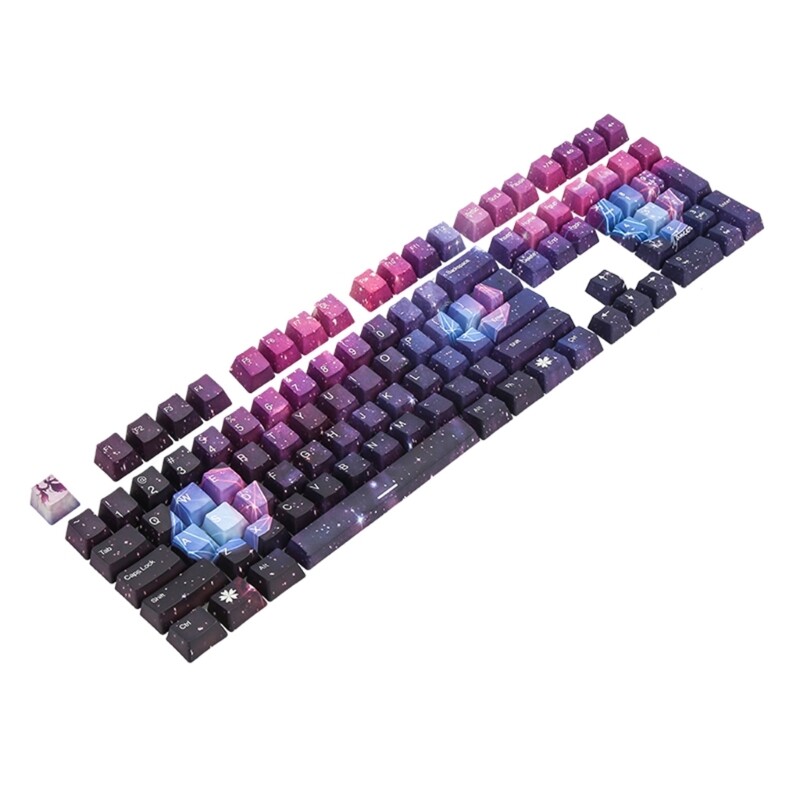 108 DYE-SUB OEM Starry Sky Keycaps for Mechanical Keyboards with 108 Keys
