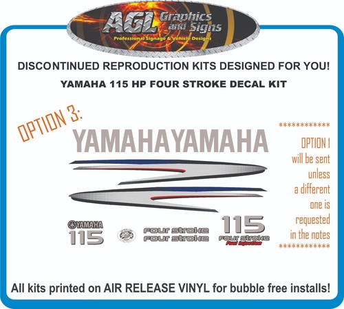 YAMAHA 150 hp four stroke Reproduction Decals, also available in 100 115 200 hp - Picture 3 of 9