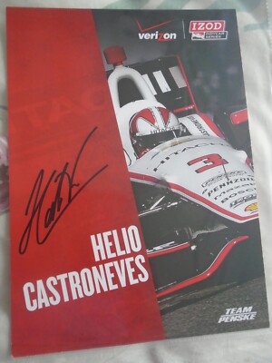 Helio Castroneves SIGNIERTE Karte 2013
