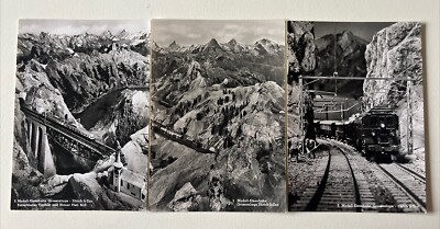 3x Postcard Zurich Zoo Model Railway Large System Morning Sun Switzerland Alps Mountains TOP