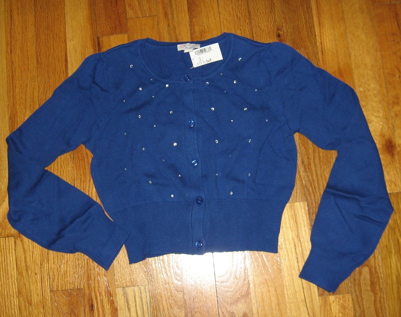 Children's Place blue button down sweater size: XL (14) NWT