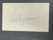 DICK CALMUS (1963) autographed 3 x 5 index card MLB Guaranteed Pass