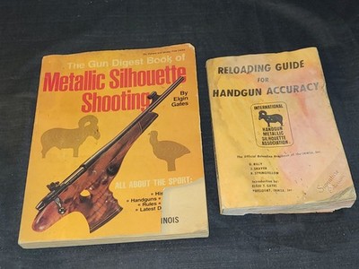 Vintage IHMSA Handgun Silhouette 2pc Book Lot Elgin Gates Reloading Guide 1979