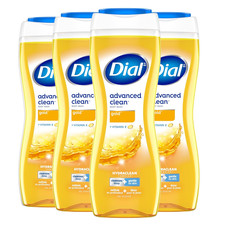 Body Wash, Advanced Clean Gold, 16 Fl Oz, Pack of 4, Hydraclean Complex  Vitami