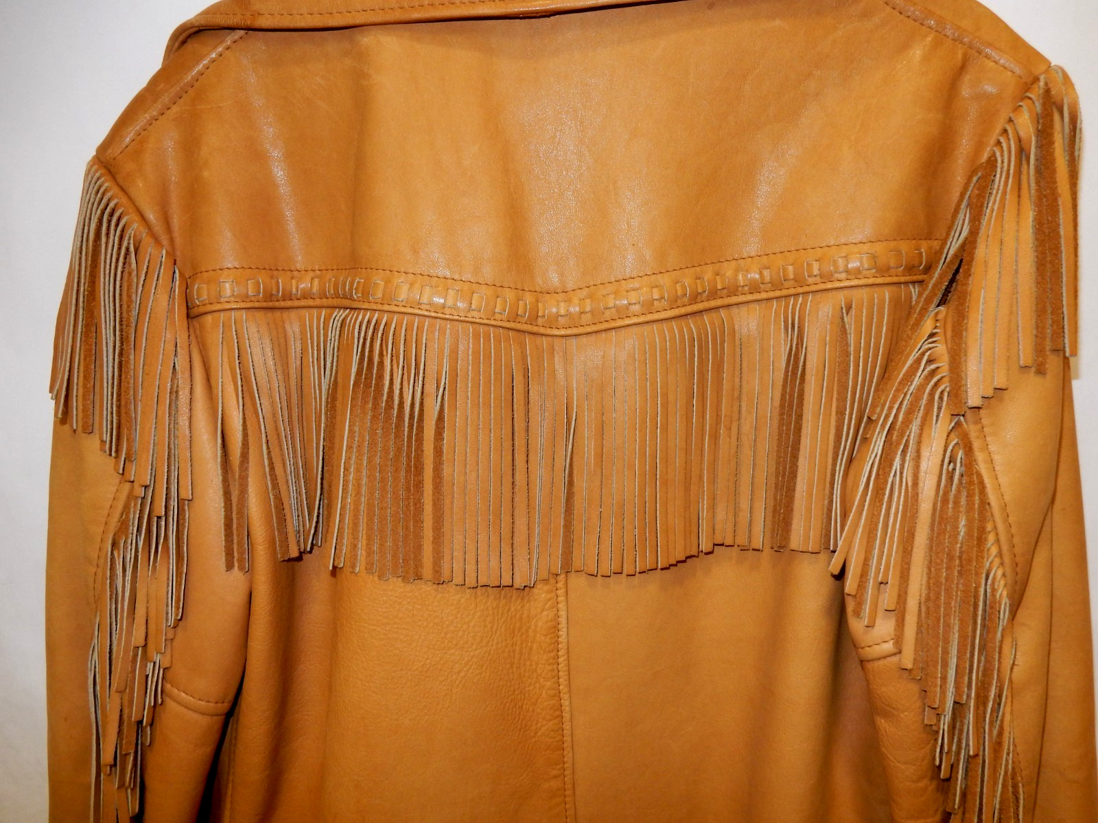 VINTAGE SCHOTT RANCHER FRINGED WESTERN LEATHER JACKET, MEN'S SIZE 36 MADE IN USA