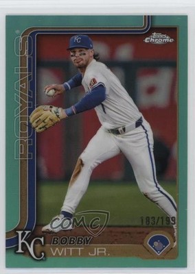 2025 Topps Chrome Aqua Refractor 183/199 Bobby Witt Jr #93 13os