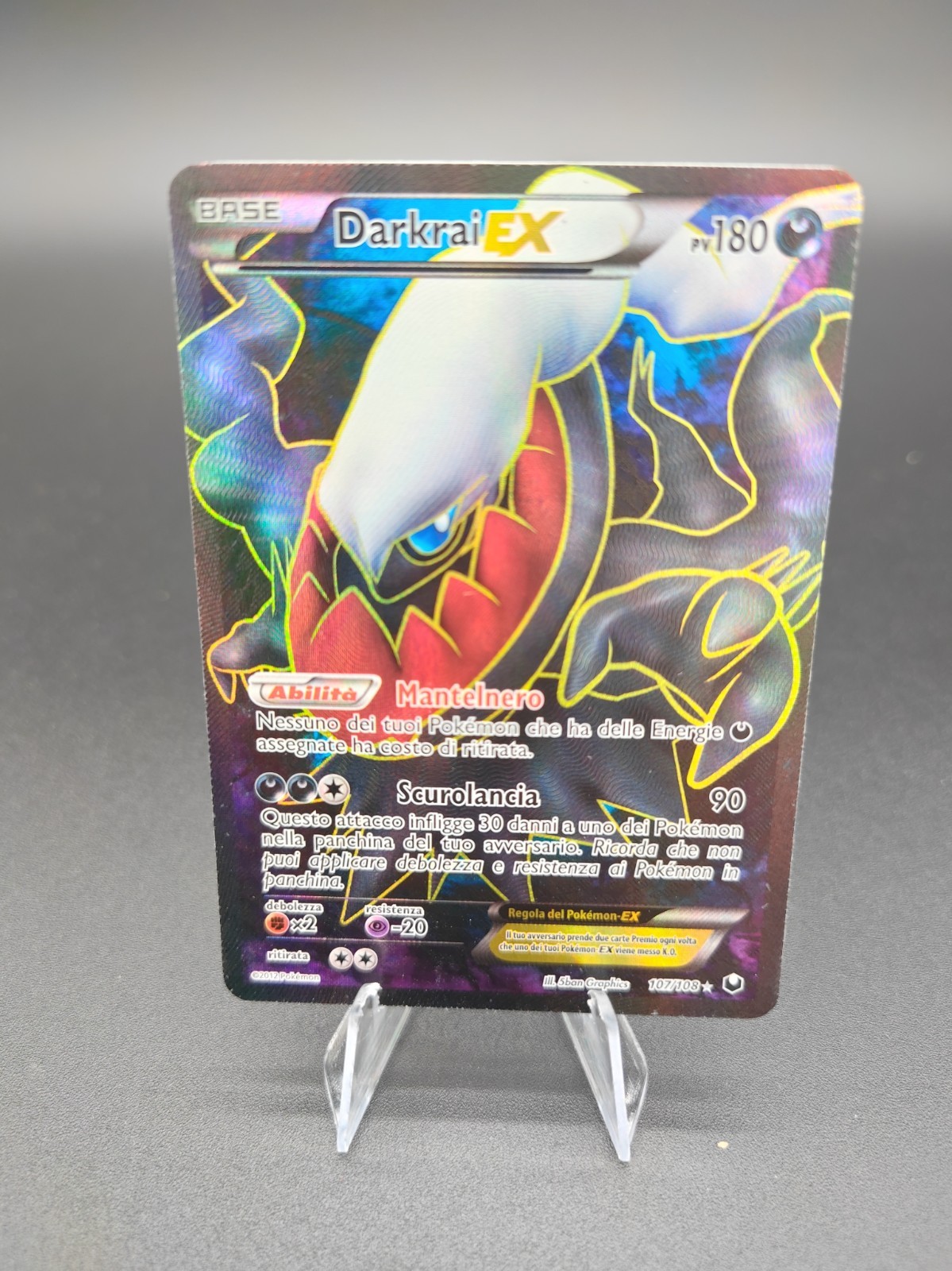 Pokemon Darkrai EX 107/108 Full Art Dark Explorers 2012 Portuguese LP+ Holo Rare