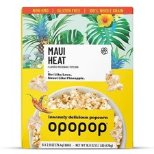 Opopop Microwave Popcorn Maui Heat Flavor 2.8 oz 6 Count Packs