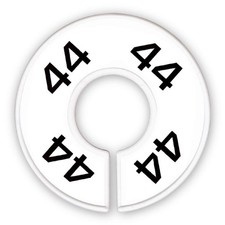 Store Fixtures 25 New Clothes Size Dividers Round With Black Print Size 44