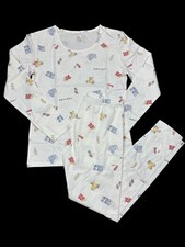 Softer Natural Kids Teddy Bear 2 Piece Pajama Set Size XL